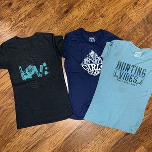 3 shirts Girls with Guns T-shirts (bundle)